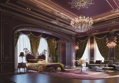 Phòng ngủ sang trọng với thiết kế mang đậm chất Châu Âu cổ điển